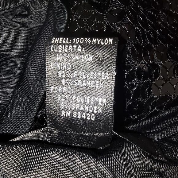 August Silk Knits black sequin top blouse size Medium - Picture 7 of 7